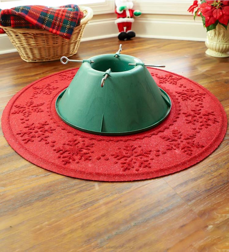 Plow & Hearth tapis et nattes Tapis de sapin de Noël anti-déversement Waterhog en forme de flocon de neige - bleu 0BNZ1954