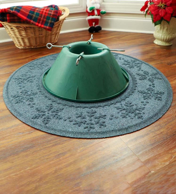 Plow & Hearth tapis et nattes Tapis de sapin de Noël anti-déversement Waterhog en forme de flocon de neige - bleu 0BNZ1954