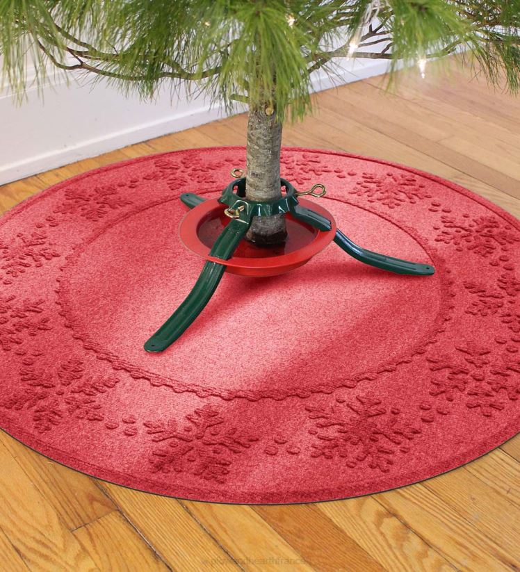 Plow & Hearth tapis et nattes Tapis de sapin de Noël anti-déversement Waterhog en forme de flocon de neige - bleu 0BNZ1954