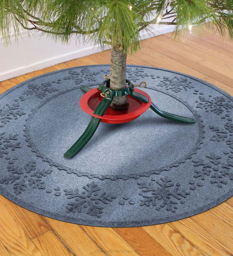 Plow & Hearth tapis et nattes Tapis de sapin de Noël anti-déversement Waterhog en forme de flocon de neige - bleu 0BNZ1954