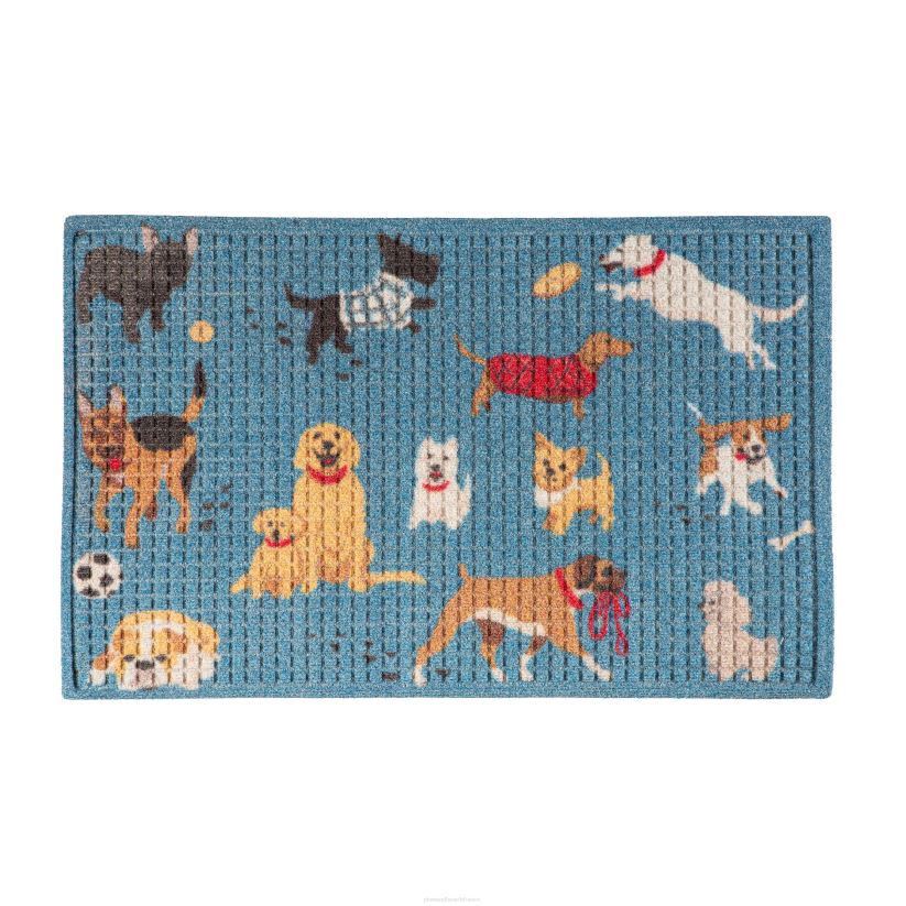Plow & Hearth tapis et nattes Tapis de waterhog de luxe pour parc à chiens - bleu 0BNZ1938