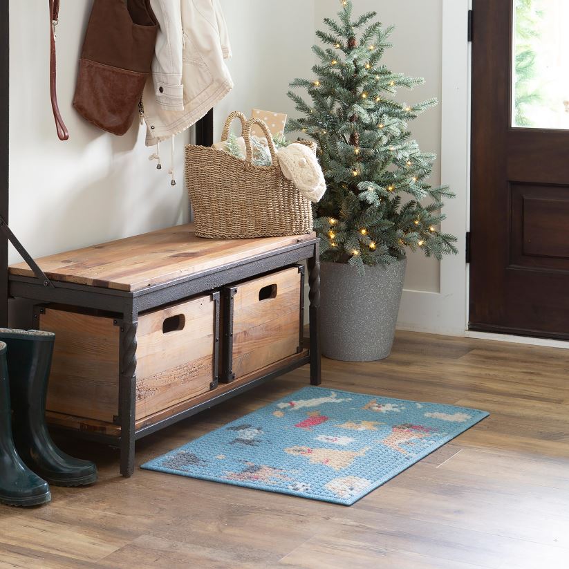 Plow & Hearth tapis et nattes Tapis de waterhog de luxe pour parc à chiens - bleu 0BNZ1938