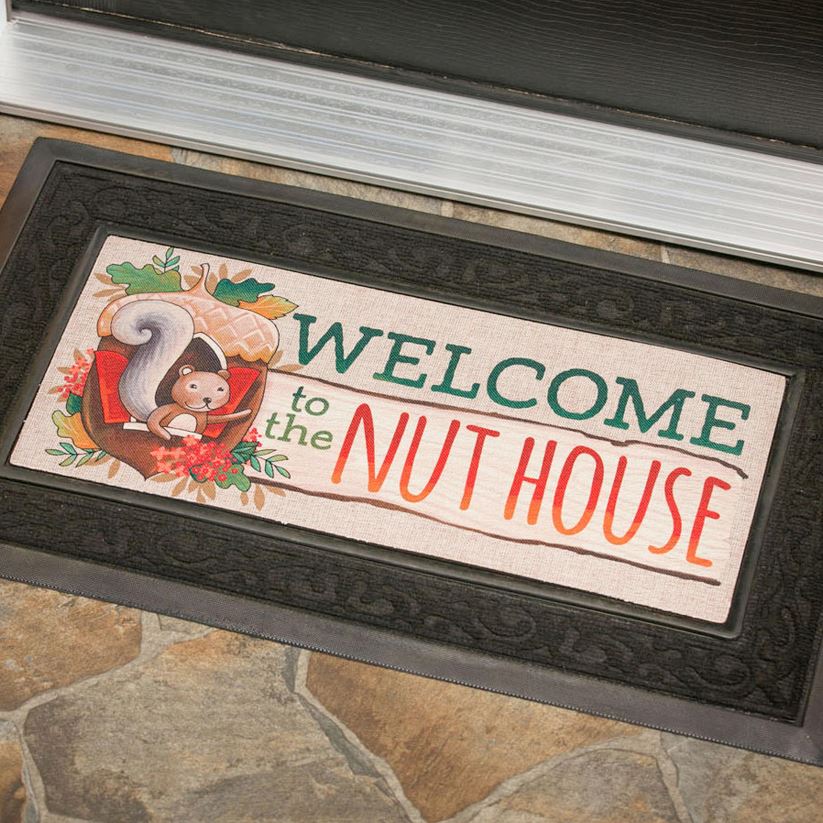 Plow & Hearth tapis et nattes bienvenue dans le tapis de commutation sassafras de Nut House 0BNZ1532
