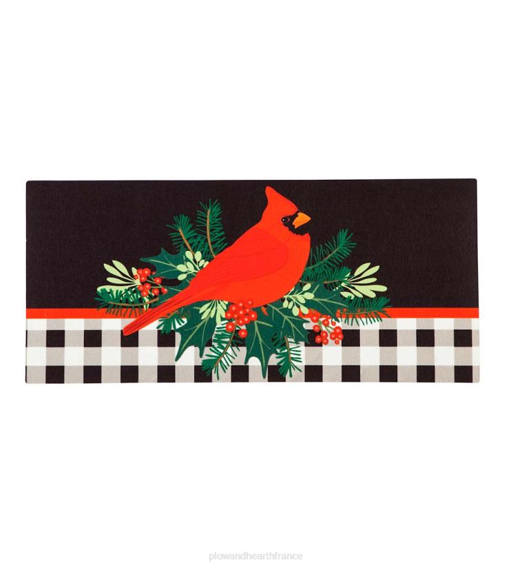 Plow & Hearth tapis et nattes joyeux noël cardinal sassafras tapis de commutation 0BNZ1485