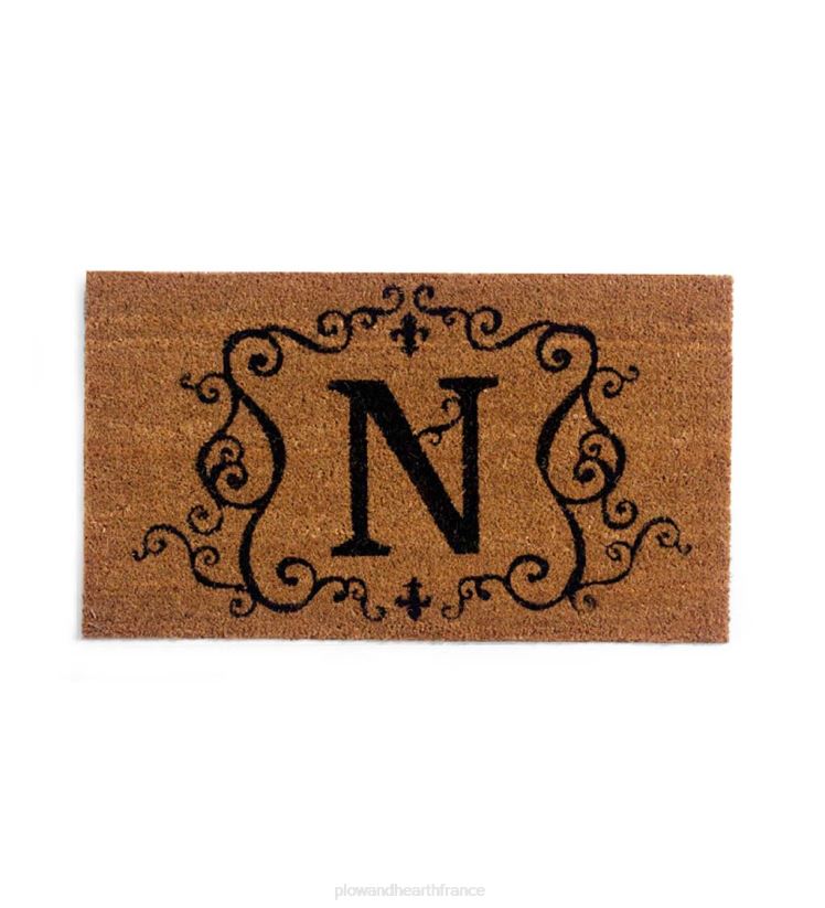 Plow & Hearth tapis et nattes paillasson en fibre de coco monogrammé - n 0BNZ3126