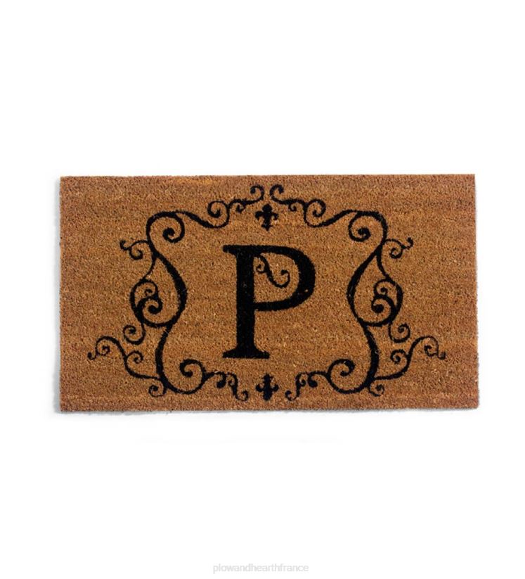 Plow & Hearth tapis et nattes paillasson en fibre de coco monogrammé - n 0BNZ3126