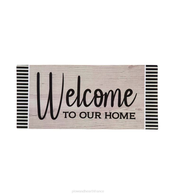 Plow & Hearth tapis et nattes tapis d'interrupteur sassafras de bienvenue en grain de bois 0BNZ1953