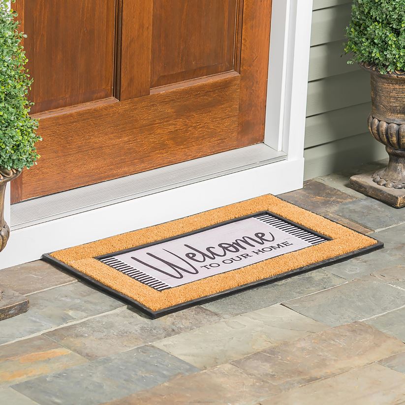 Plow & Hearth tapis et nattes tapis d'interrupteur sassafras de bienvenue en grain de bois 0BNZ1953