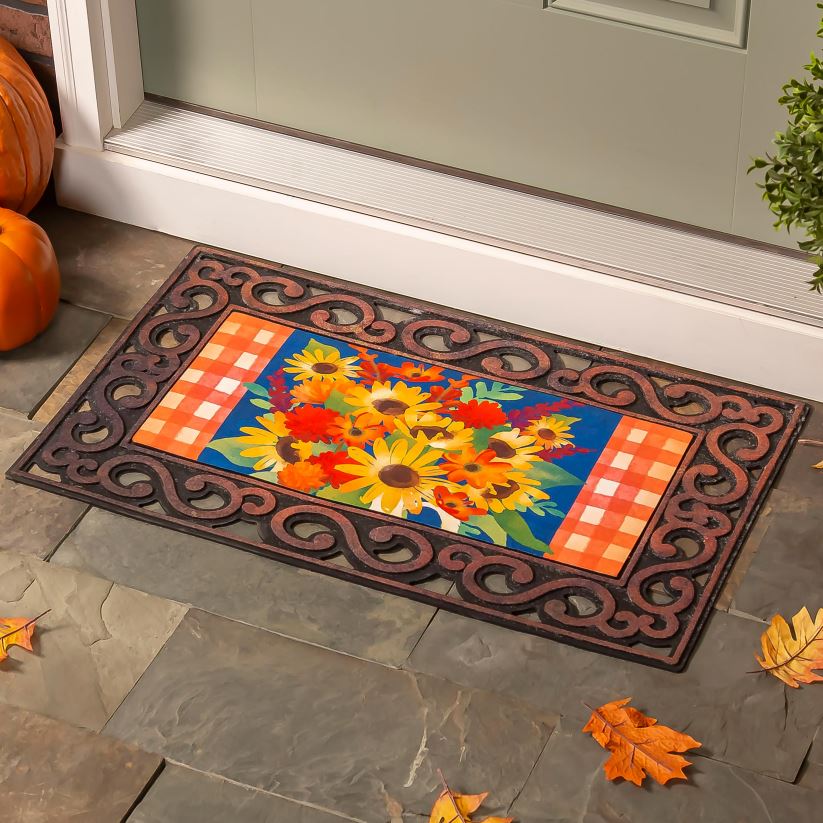 Plow & Hearth tapis et nattes tapis de commutateur de sassafras de bouquet floral d'automne 0BNZ1963