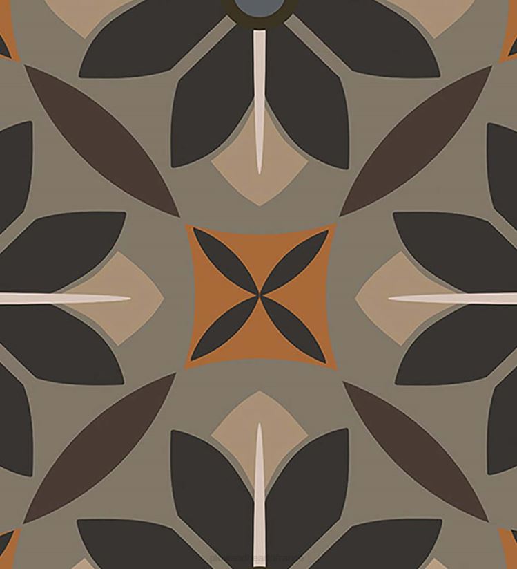 Plow & Hearth tapis et nattes marches d'escalier en carrelage vintage, ensemble de 4 - rouille 0BNZ1918