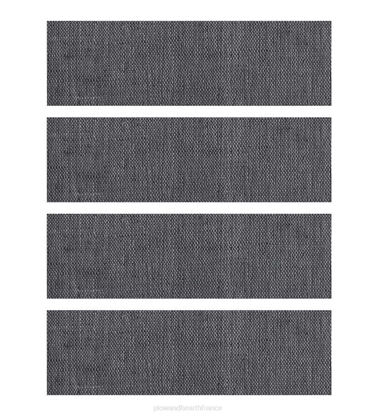 Plow & Hearth tapis et nattes marches d'escalier tissées, lot de 4 - gris 0BNZ1917