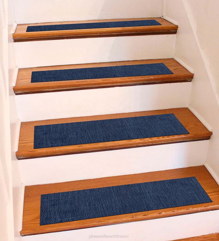Plow & Hearth tapis et nattes marches d'escalier tissées, lot de 4 - gris 0BNZ1917