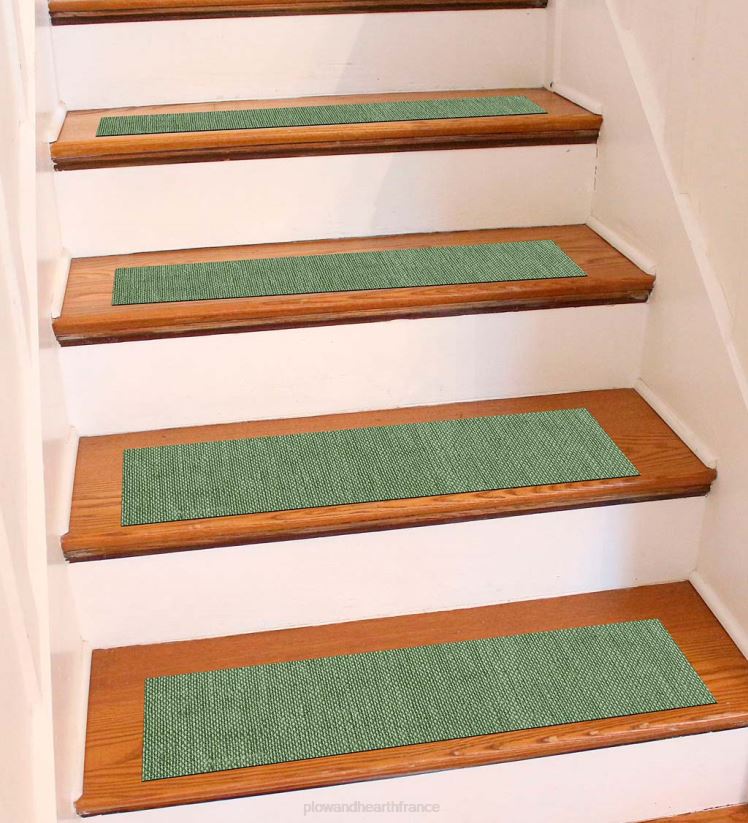 Plow & Hearth tapis et nattes marches d'escalier tissées, lot de 4 - gris 0BNZ1917