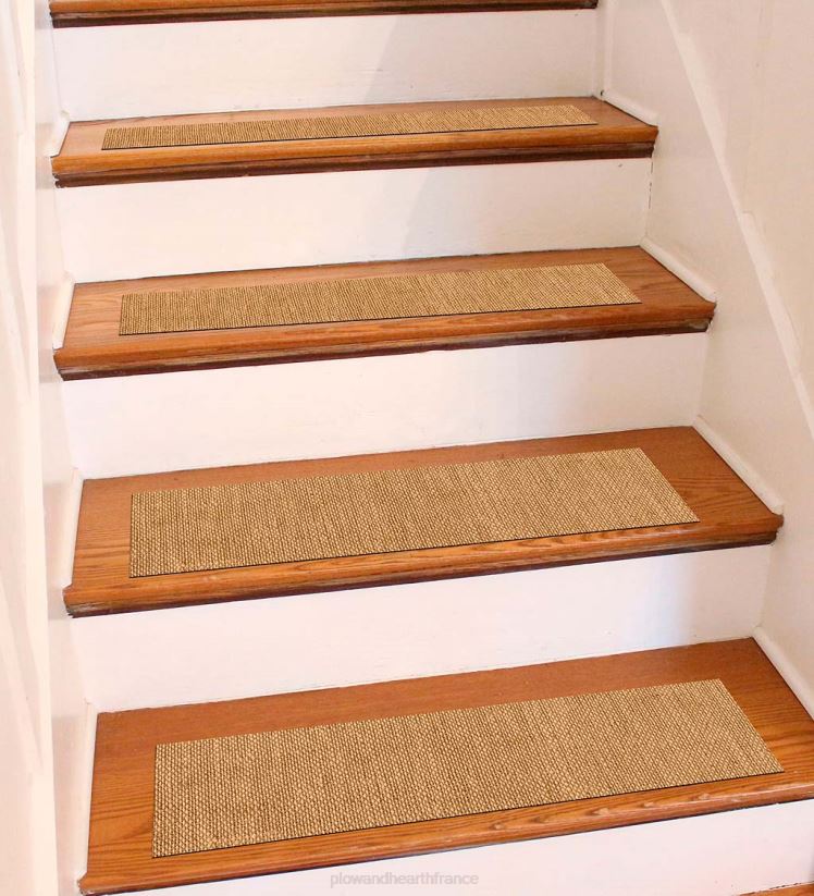 Plow & Hearth tapis et nattes marches d'escalier tissées, lot de 4 - gris 0BNZ1917