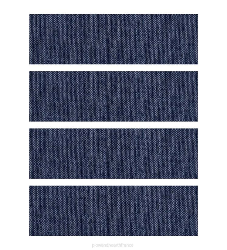 Plow & Hearth tapis et nattes marches d'escalier tissées, lot de 4 - gris 0BNZ1917