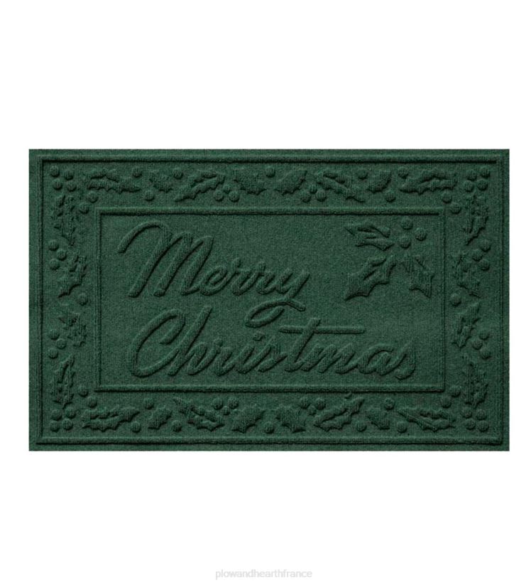 Plow & Hearth tapis et nattes Paillasson joyeux Noël Waterhog, 20" x 30" - vert 0BNZ1752