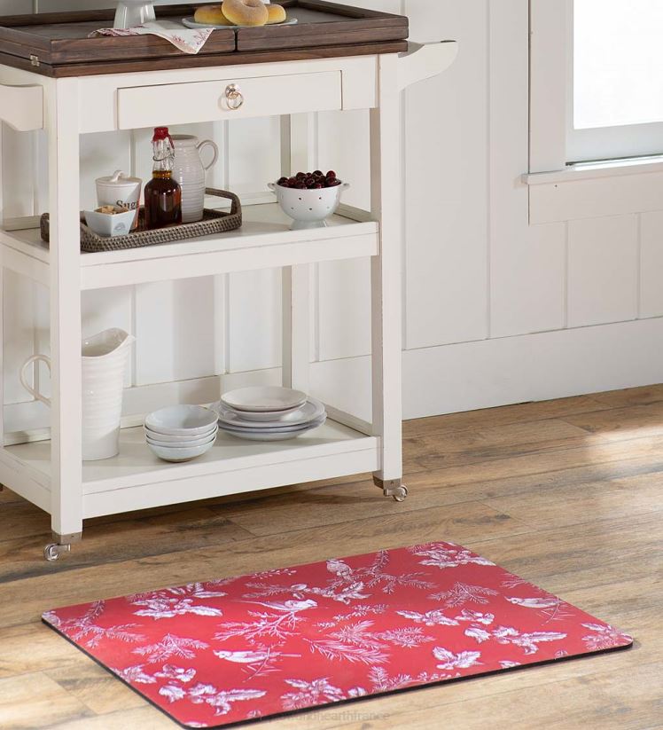 Plow & Hearth tapis et nattes Tapis de confort de cuisine haut de gamme botanique de vacances 0BNZ1756