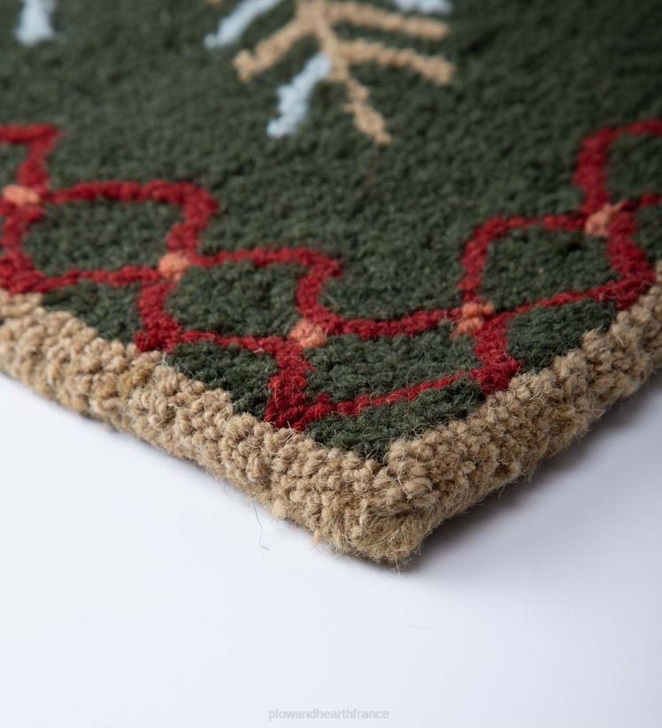 Plow & Hearth tapis et nattes tapis en laine crocheté à la main en pomme de pin 0BNZ1747