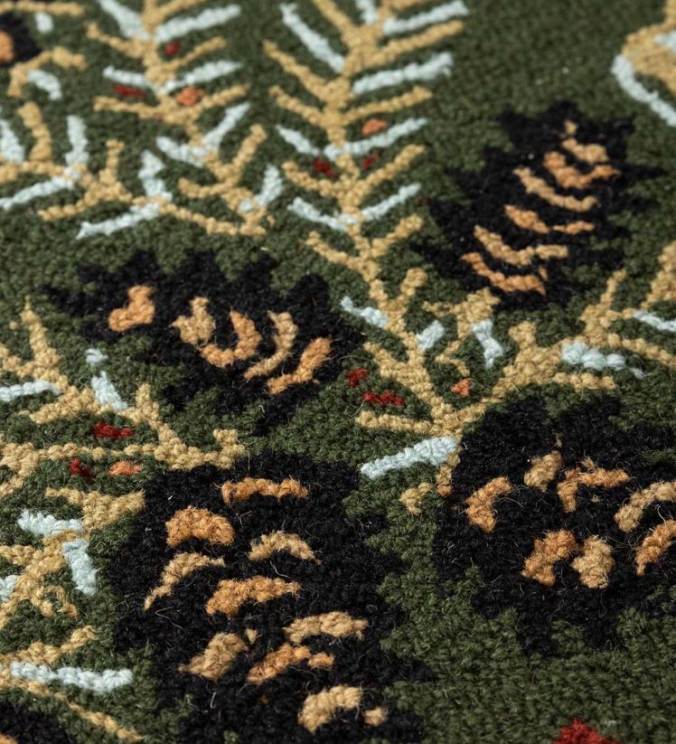 Plow & Hearth tapis et nattes tapis en laine crocheté à la main en pomme de pin 0BNZ1747