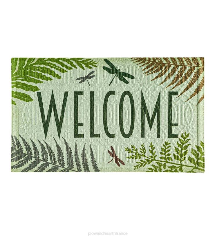 Plow & Hearth tapis et nattes tapis de sol en relief libellule bienvenue 0BNZ1925