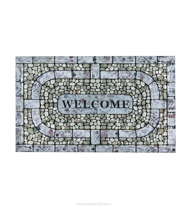 Plow & Hearth tapis et nattes tapis de sol floqué en brique blanchie à la chaux 0BNZ1926