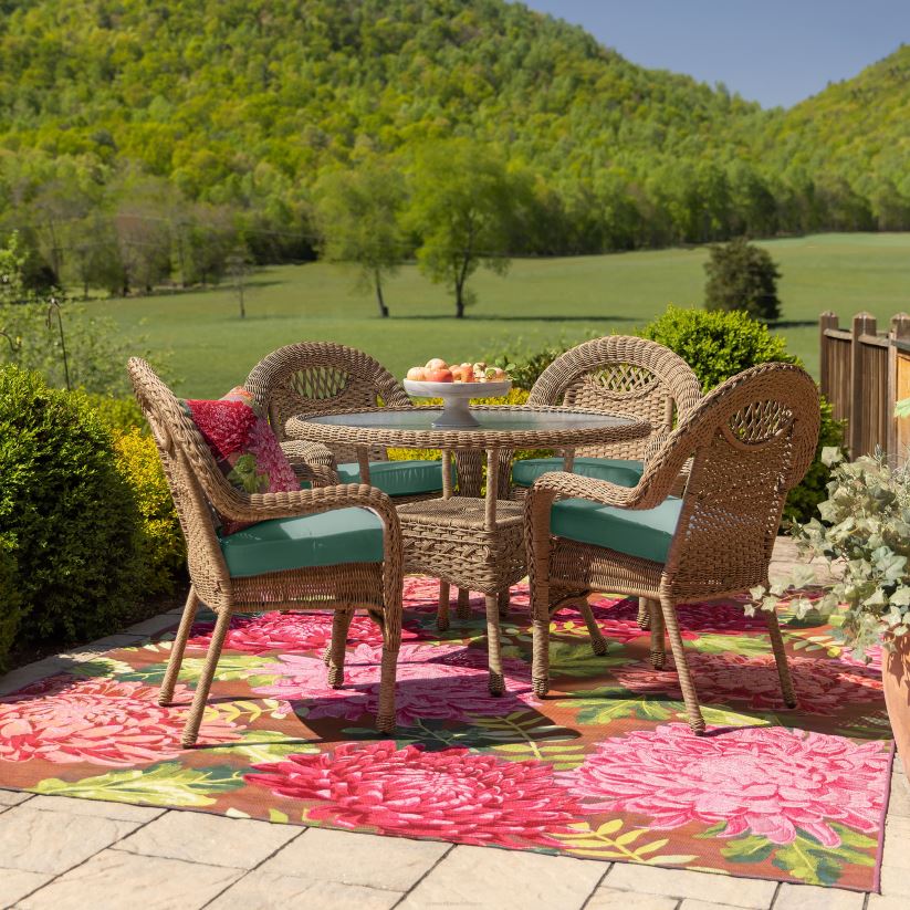 Plow & Hearth tapis et nattes Tapis intérieur/extérieur en polypropylène chrysanthème 0BNZ714