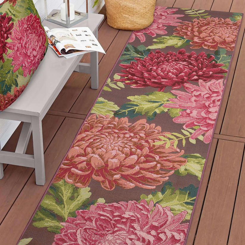 Plow & Hearth tapis et nattes Tapis intérieur/extérieur en polypropylène chrysanthème 0BNZ714