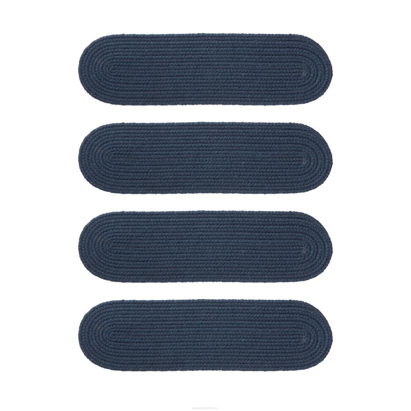 Plow & Hearth tapis et nattes Marches d'escalier roanoke en polypro tressé intérieur/extérieur, ensemble de 4 - braise solide 0BNZ1909