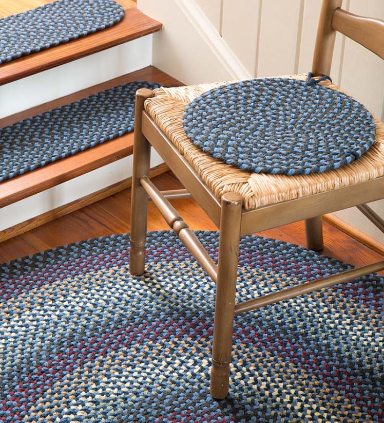 Plow & Hearth tapis et nattes Marches d'escalier roanoke en polypro tressé intérieur/extérieur, ensemble de 4 - braise solide 0BNZ1909