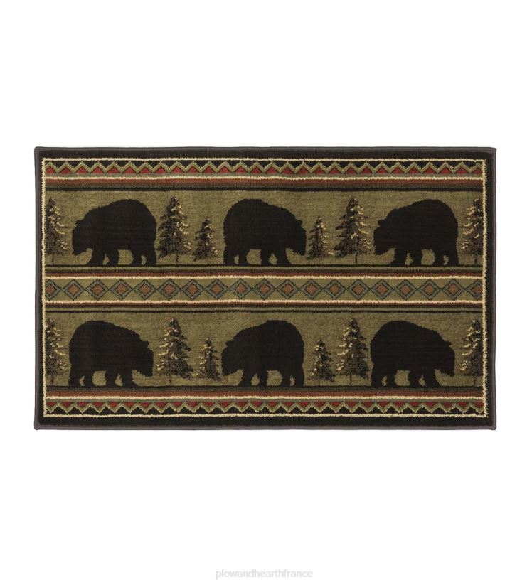 Plow & Hearth tapis et nattes Ours Vista dans un tapis à feuilles persistantes 0BNZ1826