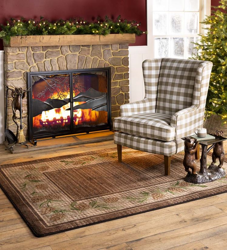 Plow & Hearth tapis et nattes Tapis Endurastran à carreaux en pin Sweetwater 0BNZ1767