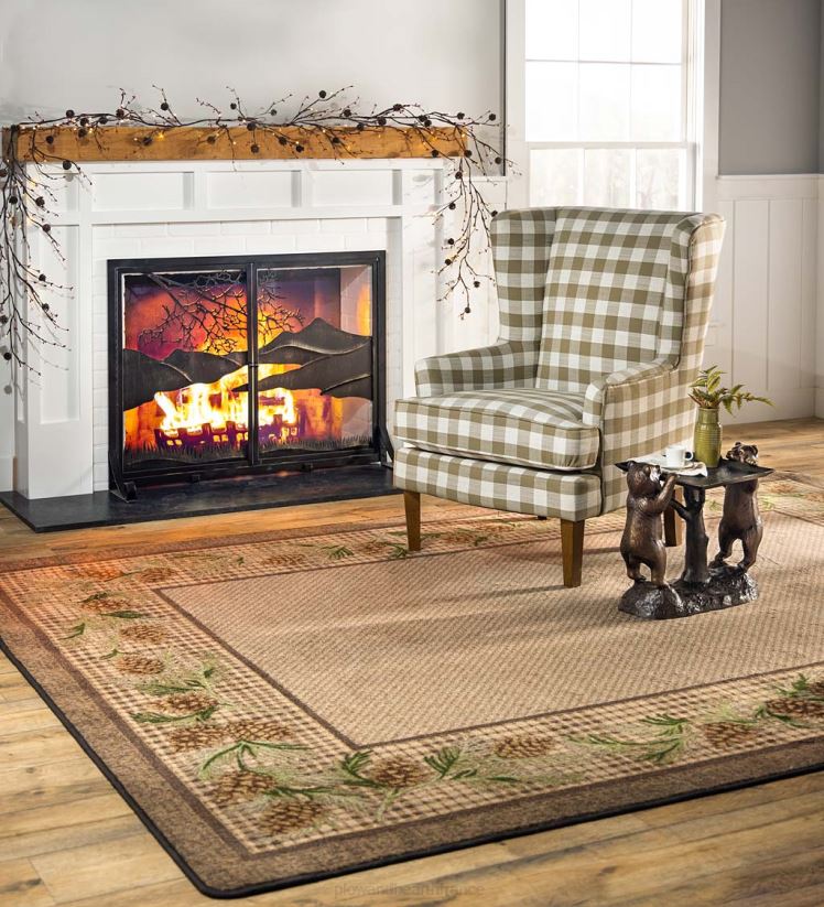 Plow & Hearth tapis et nattes Tapis Endurastran à carreaux en pin Sweetwater 0BNZ1767