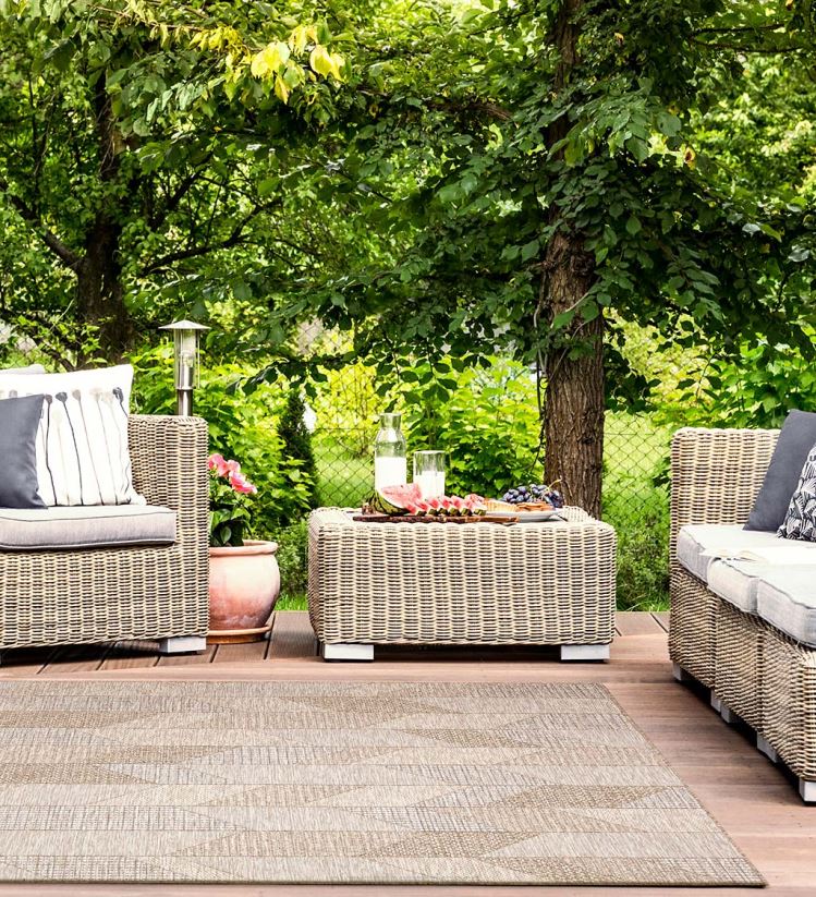 Plow & Hearth tapis et nattes Tapis avec angles Beachcomber intérieur/extérieur 0BNZ1803