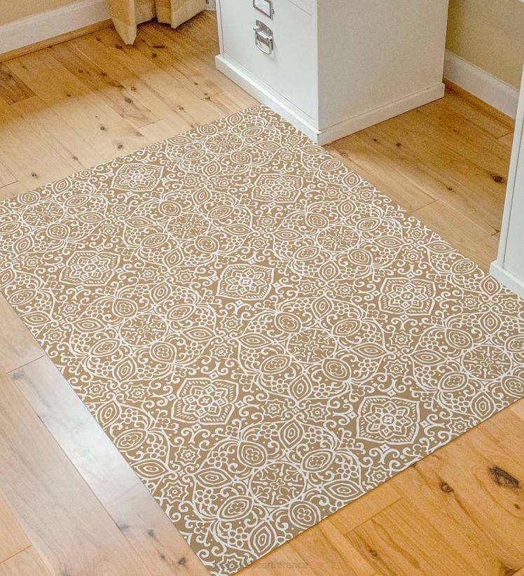 Plow & Hearth tapis et nattes Tapis de chaise de bureau arabesque - gris 0BNZ1781