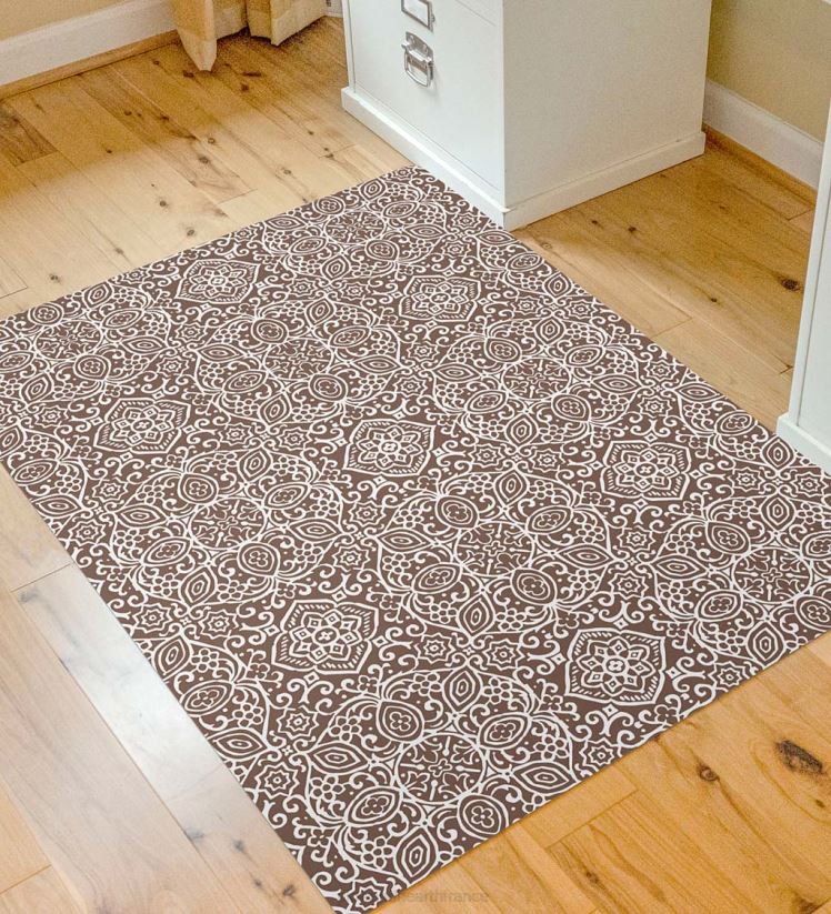 Plow & Hearth tapis et nattes Tapis de chaise de bureau arabesque - gris 0BNZ1781