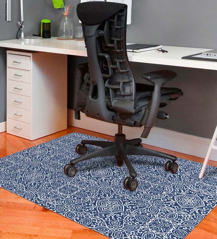 Plow & Hearth tapis et nattes Tapis de chaise de bureau arabesque - gris 0BNZ1781