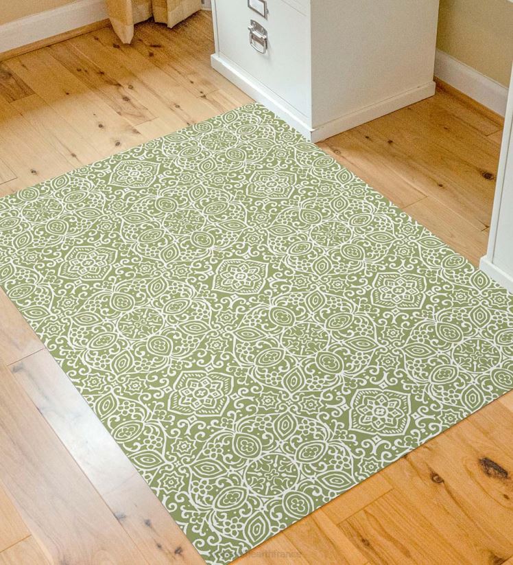 Plow & Hearth tapis et nattes Tapis de chaise de bureau arabesque - gris 0BNZ1781