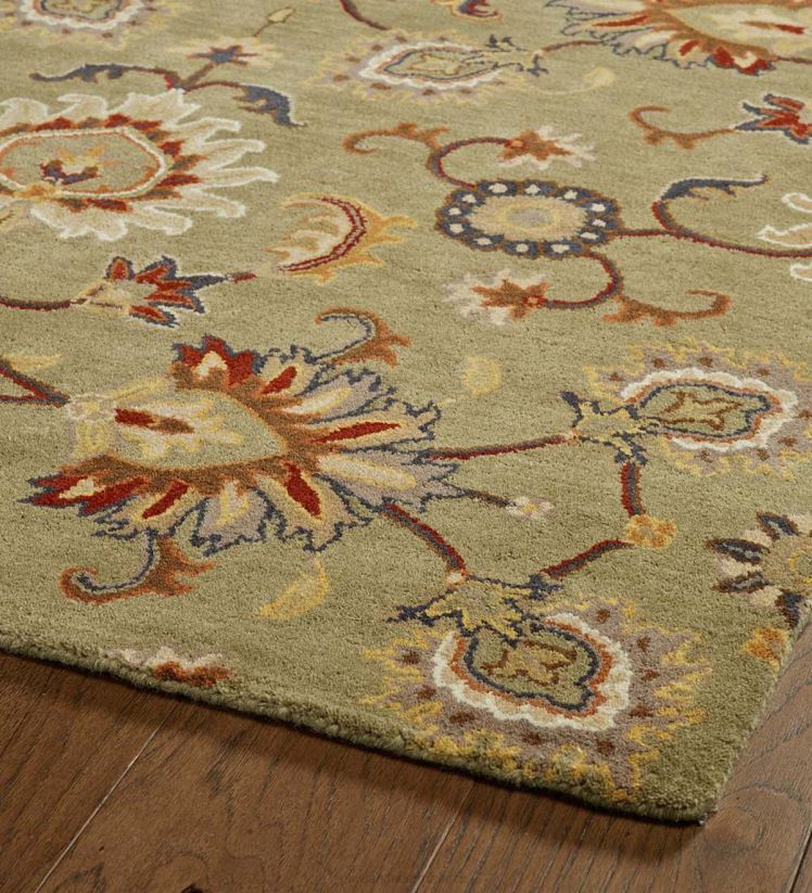 Plow & Hearth tapis et nattes Tapis en laine à fleurs Lauren 0BNZ1810
