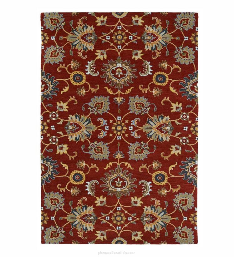 Plow & Hearth tapis et nattes Tapis en laine à fleurs Lauren 0BNZ1810