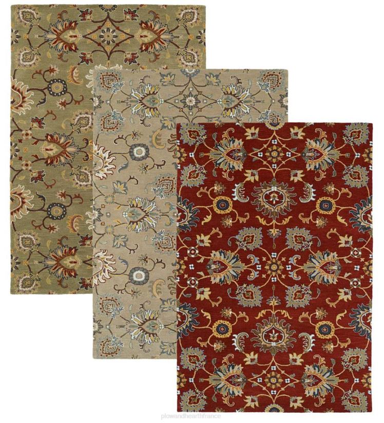 Plow & Hearth tapis et nattes Tapis en laine à fleurs Lauren 0BNZ1810