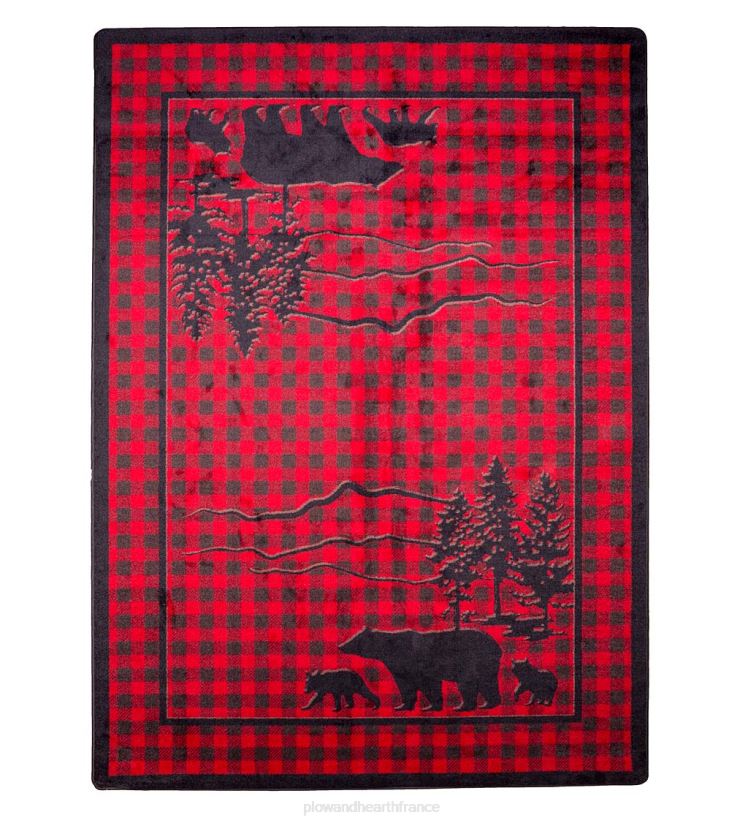 Plow & Hearth tapis et nattes Tapis endurastran à carreaux de buffle ours Huntington 0BNZ1764