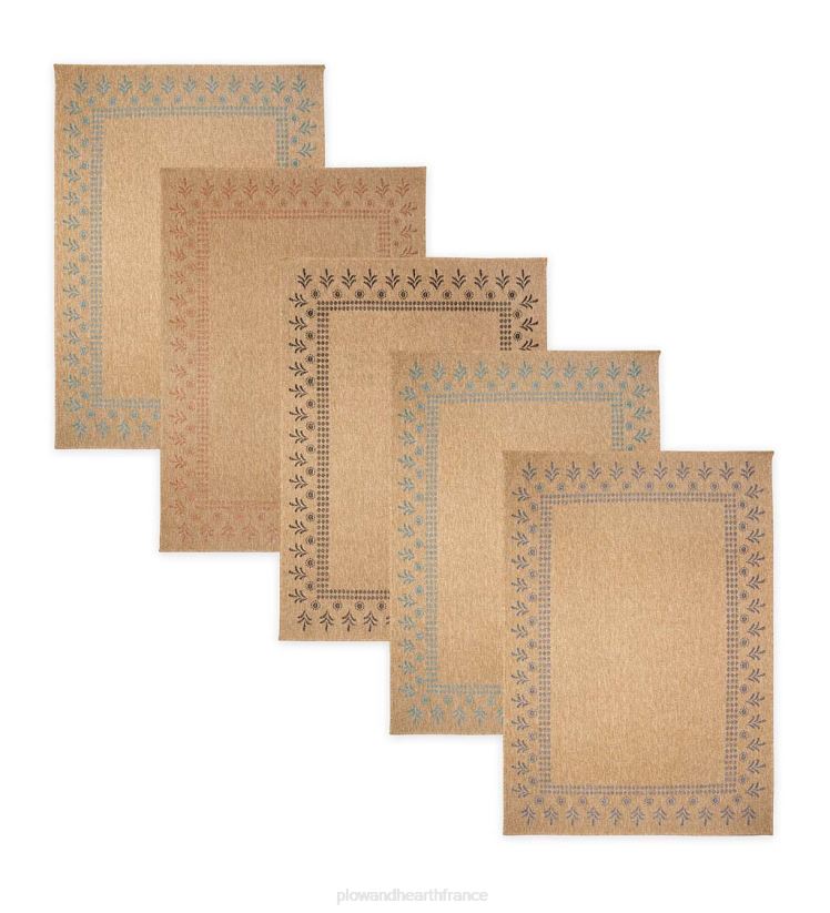 Plow & Hearth tapis et nattes Tapis imprimé bloc Toulouse intérieur/extérieur 0BNZ1798