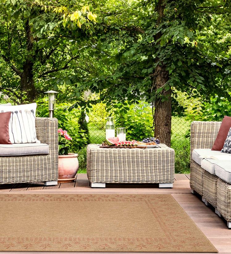 Plow & Hearth tapis et nattes Tapis imprimé bloc Toulouse intérieur/extérieur 0BNZ1798