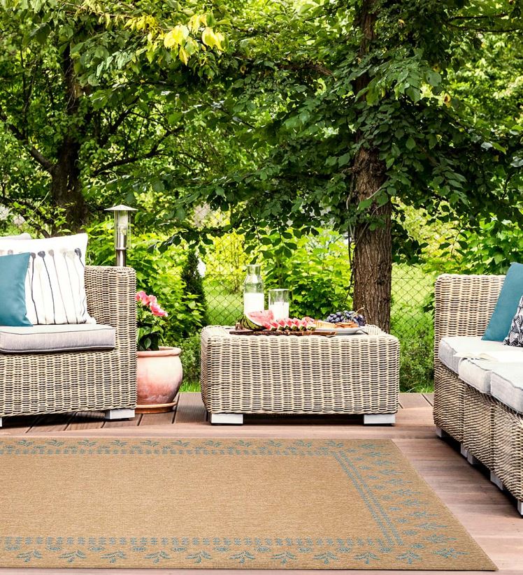 Plow & Hearth tapis et nattes Tapis imprimé bloc Toulouse intérieur/extérieur 0BNZ1798
