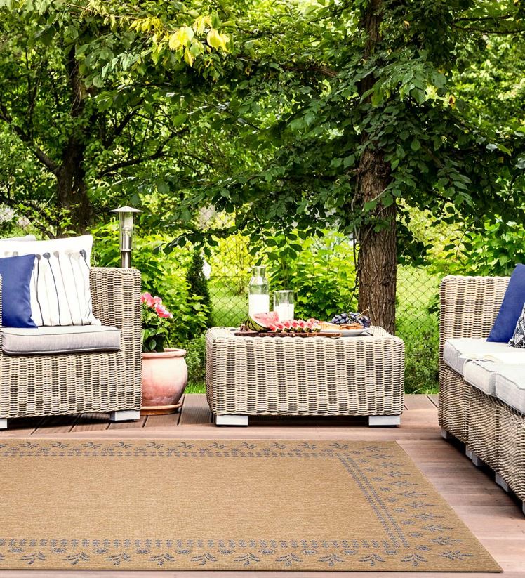 Plow & Hearth tapis et nattes Tapis imprimé bloc Toulouse intérieur/extérieur 0BNZ1798