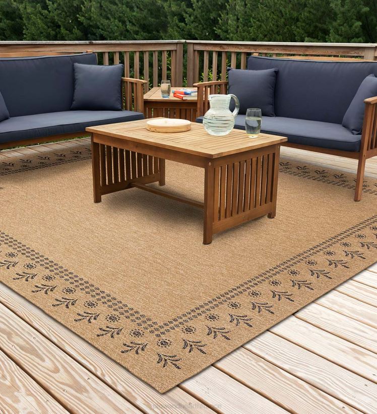 Plow & Hearth tapis et nattes Tapis imprimé bloc Toulouse intérieur/extérieur 0BNZ1798