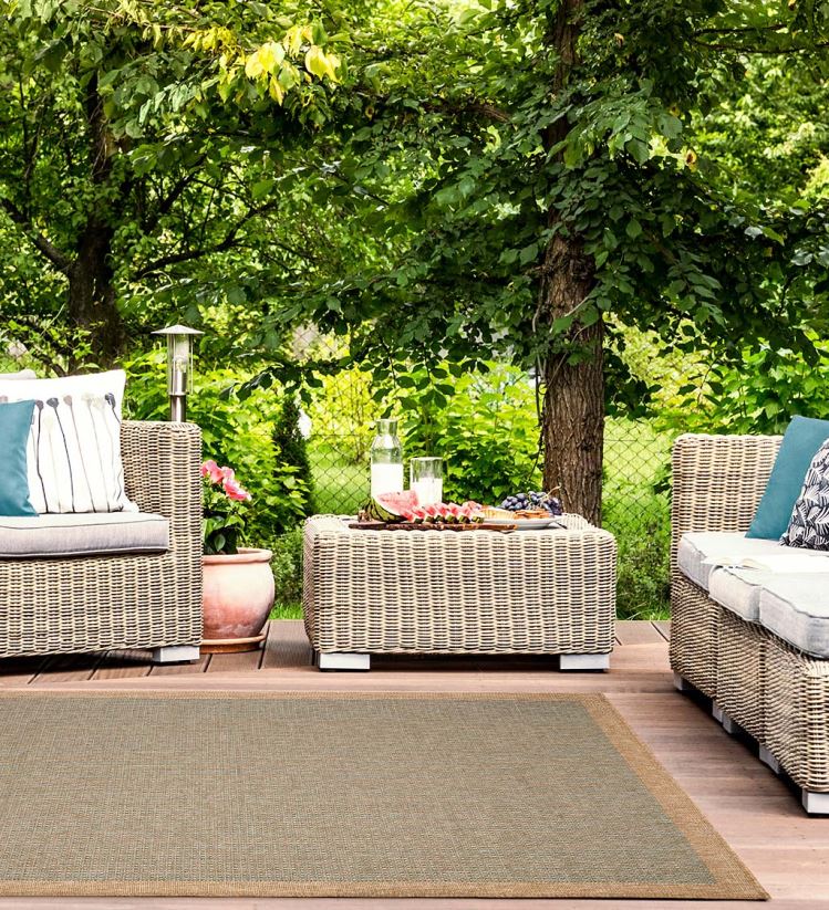 Plow & Hearth tapis et nattes Tapis imprimé à bordure toulouse intérieur/extérieur 0BNZ1799