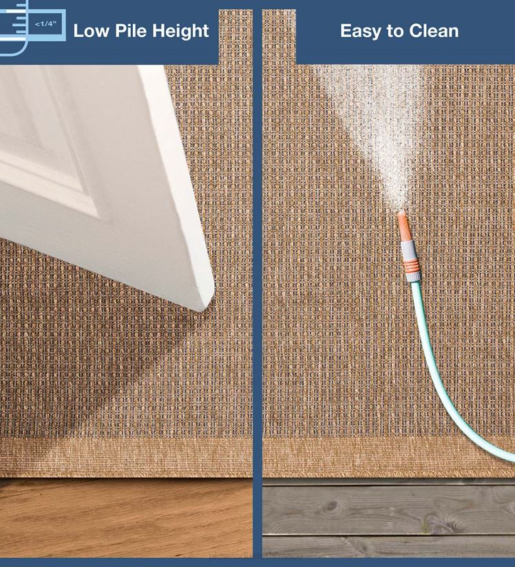 Plow & Hearth tapis et nattes Tapis imprimé à bordure toulouse intérieur/extérieur 0BNZ1799