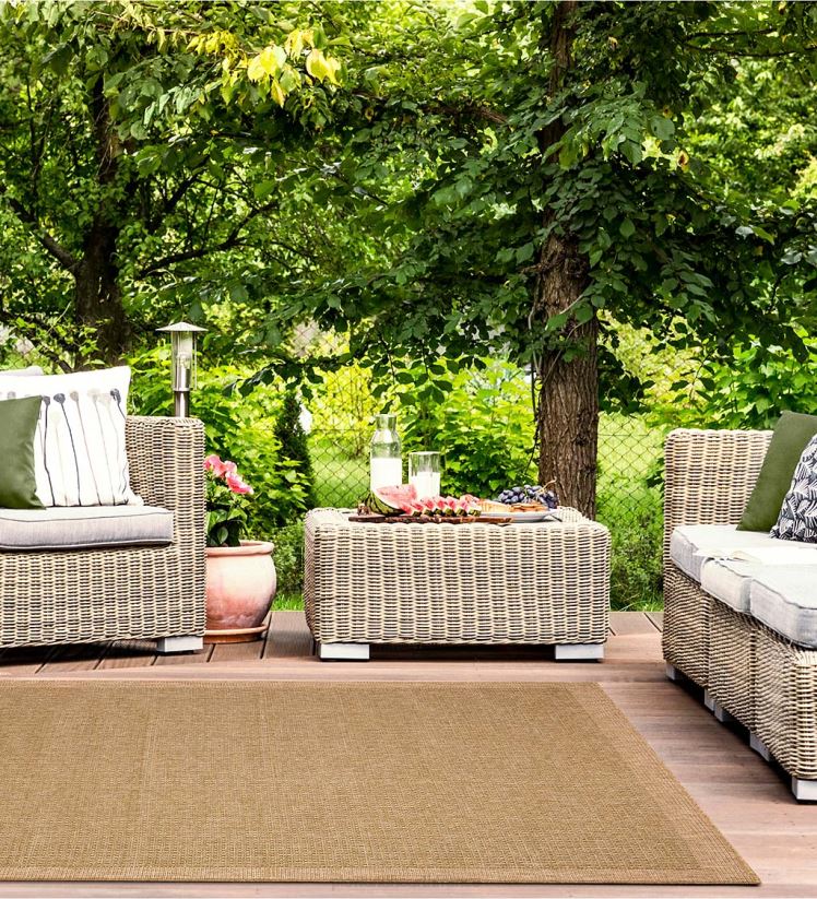 Plow & Hearth tapis et nattes Tapis imprimé à bordure toulouse intérieur/extérieur 0BNZ1799