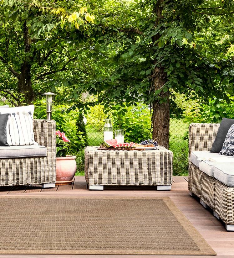 Plow & Hearth tapis et nattes Tapis imprimé à bordure toulouse intérieur/extérieur 0BNZ1799